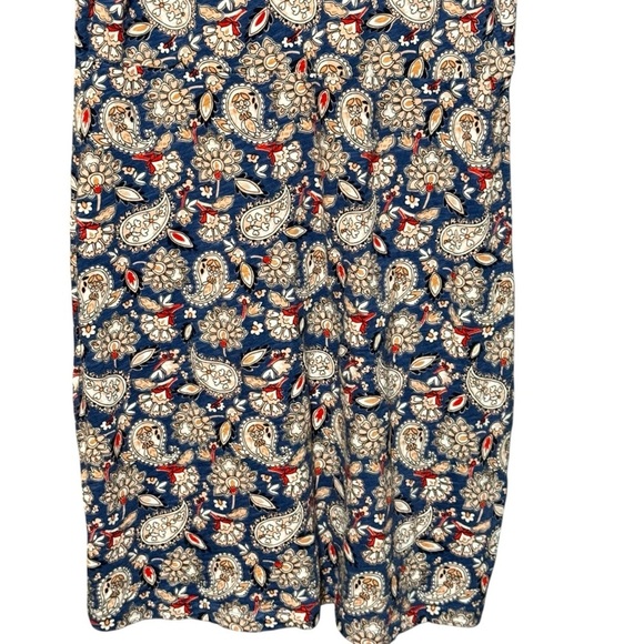 Boden Jersey Puff Sleeve V-Neckline Paisley Print Mini Dress - Picture 13 of 16